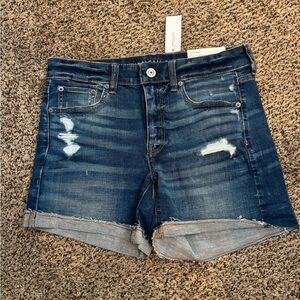 American Eagle Outfitters Distressed Blue Jean Shorts